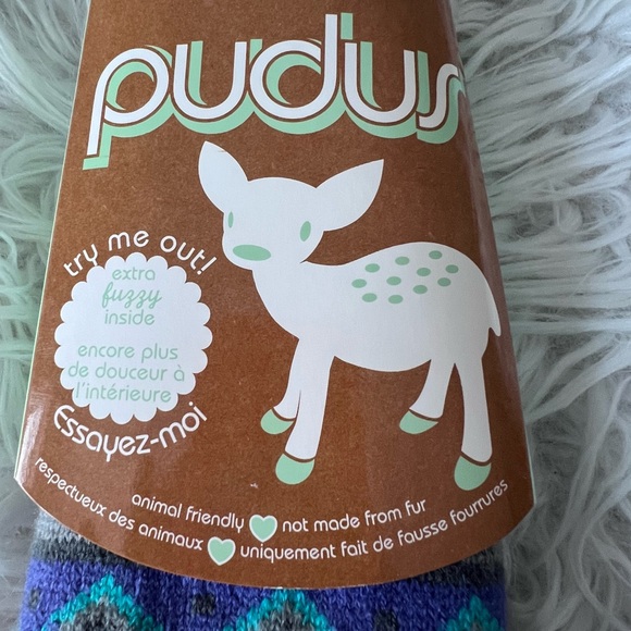 Pudus NOR-GRY-C Unisex Classic Nordic One Size Fits Most Slipper Socks Gray NWT - Picture 2 of 4